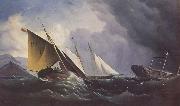 Haughton Forrest Shipwreck off a steep coast oil painting artist
